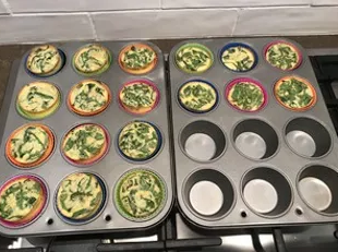 Spinach, Goat Cheese & Egg Cups