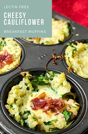 Cheesy Cauliflower Breakfast Muffins