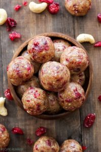 Cranberry-Macadamia Protein Bites