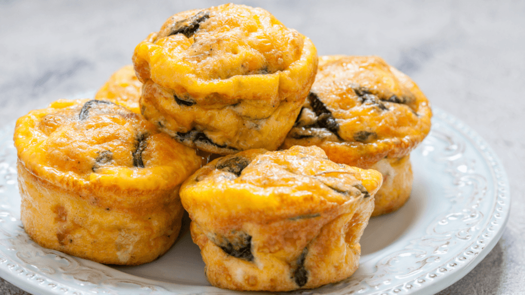 Spinach, goat cheese, and egg cups, a nourishing whole-food recipe shared by a holistic chiropractor in Marietta GA focused on gut health and wellness.