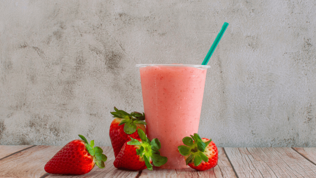 Strawberry watermelon hydrating smoothie, a nourishing whole-food smoothie recipe shared by a holistic chiropractor in Marietta GA focused on gut health and wellness.