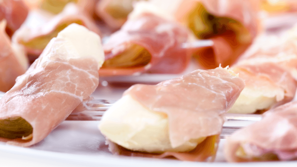 Prosciutto wrapped artichoke hearts as a whole food dish supporting gut health